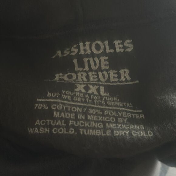 Assholes live forever hoodie XXL (2000C) NWOT - Picture 7 of 7